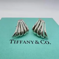 Tiffanyu0026Co. ティファニー イヤリング ビンテージ 羽 リブ シルバー