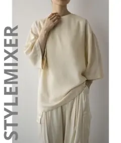 STYLEMIXER スタイルミキサー　カラミレイヤートップス　半袖シャツ