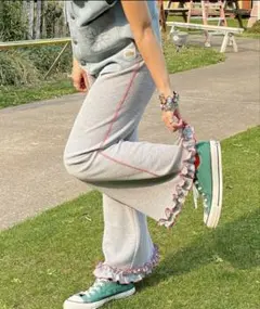 ハローサンフランシスコ　フリルフレアパンツ