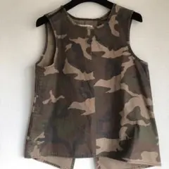 rag & bone ラグアンドボーン迷彩柄リップストップベストSサイズ