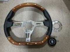NARDI ナルディ ステアリング D型 カリスタ 風 ウッド調　シフトノブ ナルディ（NARDI）カリスタ ウッドステアリング D型 （NARDI
