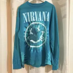 ニルヴァーナNIRVANA ターコイズブルー ろんT XL USA