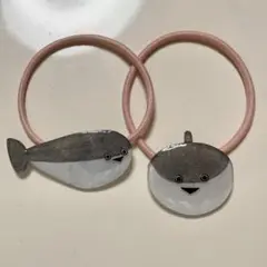 No.69 サカバンパスピス　古代魚　キッズヘアゴム　ハンドメイド　魚