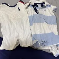 Ralph Lauren ボタン付きロンパース 2点セット　6M