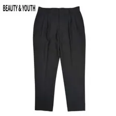 BEAUTY & YOUTH 2タック スラックス パンツ ネイビー L