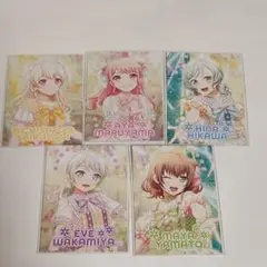 バンドリ パスパレ 特典 カード　コンプリート　5種