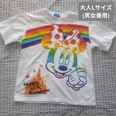 【公式】大人Lサイズ☆ミニーレインボーT