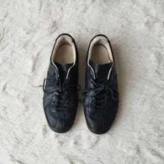 【希少レア】adidas 限定 ジャーマントレーナー スニーカー 本革 黒