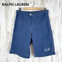 90s ポロジーンズ ラルフローレン ハーフパンツ チノパン ブルー