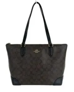 COACH ダークブラウン トートバッグ F29208