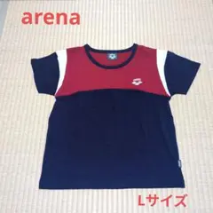 arena アリーナ　半袖　Tシャツ Lサイズ ネイビー　レッド【試着のみ】