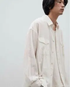 トップス LIDNM VOILE SHEER SHIRT LIDNM（リドム）の「WASHED VOILE SHEER SHIRT（シャツ/ブラウス