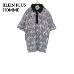 TM231【KLEIN PLUS HOMME】半袖ポロシャツ ペイズリー柄 48