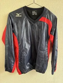Mizuno ベースボールジャケット 150 ネイビー/レッド