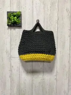 ハンドメイド 手編み バッグ 底板付きバッグ