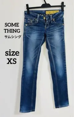 SOMETHING サムシング　ローライズスキニーデニム 24×32 XS 美品