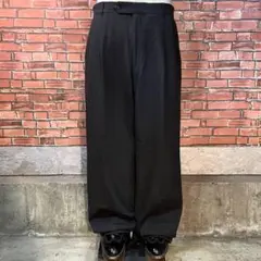 USA古着 スラックス 2タック ワイド ストレート シティボーイ チェック