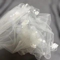 ホワイトチュールウェディングベール