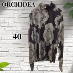 ORCHIDEA トップス ブラウス 長袖 ブラウン レディース
