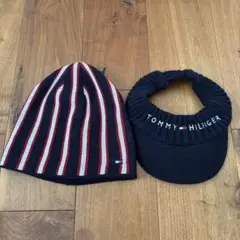 美品　TOMMY HILFIGER トミーヒルフィガー ニットキャップ 3WAY