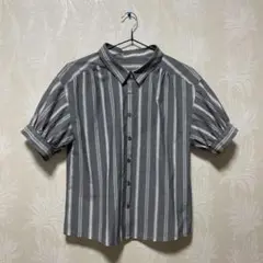 NATURAL BEAUTY BASICストライプ 半袖シャツ Sサイズ