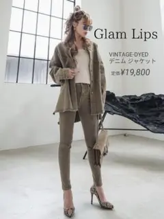 Glam Lips  Vintage-dyed デニムジャケ… Vintage-dyed デニム ジャケット