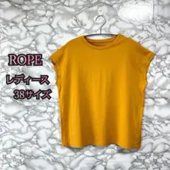 625 ロペ ROPE ノースリーブ Tシャツ サイズ38 マスタード