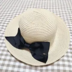 未使用＊折り畳みリボンハット*petit main*54cm