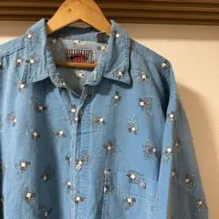 80s 90s アトミック柄　半袖シャツ　幾何学模様　ヴィンテージ　古着