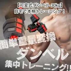 即購入OK 30kg バーベルにもなる角型ダンベル 15kg×2個セット 可変
