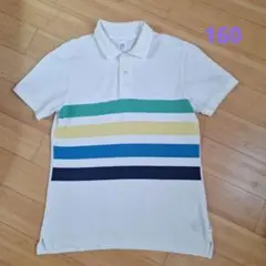 GAP KIDS ストライプ柄半袖ポロシャツ (XXL 160)