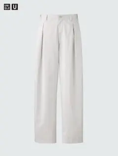 ［新品］UNIQLO U ユニクロU タックワイドパンツ ライトグレー 73