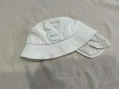 【48cm】POLO baby ホワイト帽子/バケットハット