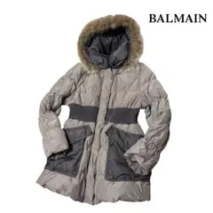 BALMAIN バルマン ダウンジャケット フォックスファー フード ロゴ刻印