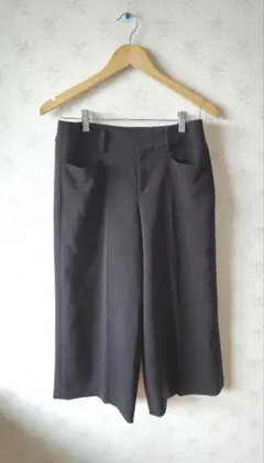 ☆クレージュ ワイドパンツ ガウチョパンツ スラックスブラック L☆