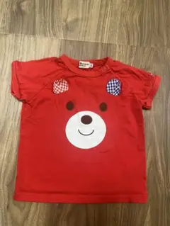 【ホットビスケッツ】ミキハウス 赤いクマ Tシャツ 80