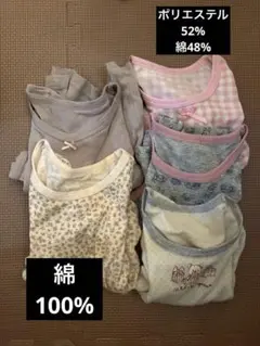 80cm ベビー肌着 花柄 ギンガムチェック