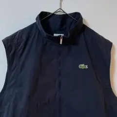 LACOSTE SPORTベストXL相当コットンポリワンポイントロゴネイビー