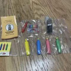 ガチャガチャ　文具セット　ヤマト糊、プロッキー、ハイユニ