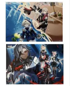 原神 ファミマ ブロマイド リネ リネット フレミネ アルレッキーノ Ｌ版