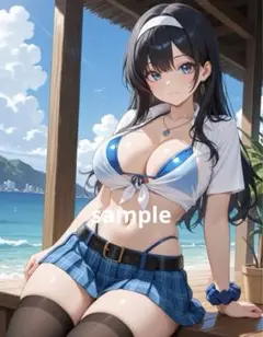 AIイラスト　美女 L版サイズ 1点物 B64