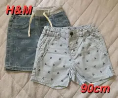 H&M ショートパンツ 90cm ２枚セット　トラック　アンカー