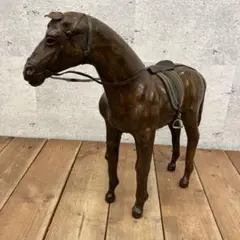 皮造 革造 リアルな馬 ホース ハンドメイド オブジェ 置物 革製品 古美術品 皮造 革造 リアルな馬 ホース ハンドメイド オブジェ 置物