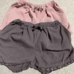 フリル付きショートパンツ 2色セット　120㎝