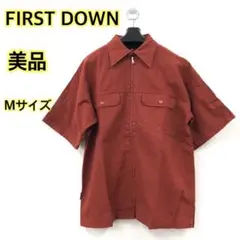【美品】FARST DOWN ファーストダウン 半袖シャツ トップス 赤 レッド