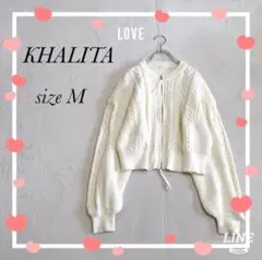 ♥︎《KHALITA》フルジップアップ カーディガン Ｍ ドロップショルダー