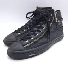 DIESEL ディーゼル レザー スニーカー 28.5cm ブラック アメカジ