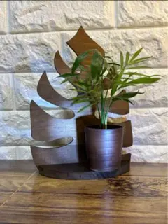 アジアン ウォールラック ウッド ブラウン 24×18cm インテリア オシャレ