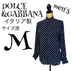 【イタリア製】【37】DOLCEu0026GABBANA 水玉 シャツ メンズ