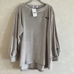 【新品タグ付】フィラ FlLAフリース素材 ルームウェア部屋着 Lサイズ グレー